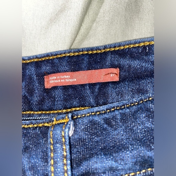 Pilcro Anthropologie The Split Straight Jeans Split Ankle Hem Medium Wash Trendy - Picture 13 of 13